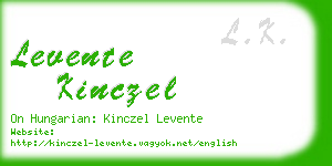 levente kinczel business card